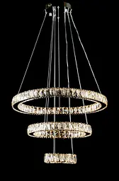 Світлодіодна люстра Splendid Ray L87519/60+40+20/3 LED з кришталем, хром, 100 Вт, з пультом і димером - мініатюра 3