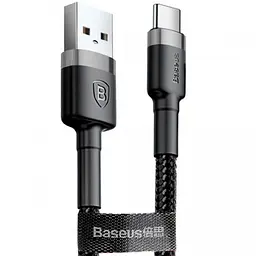 Кабель Baseus Cafule Cable USB to Type-C 3A 1m CATKLF-BG1 Black-Grey