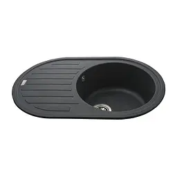Гранітна мийка Globus Lux Ohara графіт 770x500мм-А0001 000022402, Графит - мініатюра 4