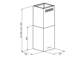 Витяжка VDB CUBE W Black - мініатюра 6