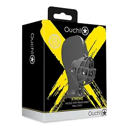 Маска-намордник Ouch! Xtreme Muzzle with Removable Ball Gag з кляпом - мініатюра 8