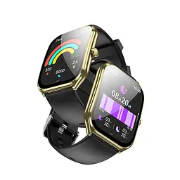 Смарт-годинник Hoco Smart Watch Y28 AMOLED Smart sports watch (call version) Gold - мініатюра 2