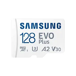 Карта пам'яті Samsung 128 GB microSDXC Class 10 UHS-I U3 V30 A2 EVO Plus+SD Adapte (MC128SA/EU) - мініатюра 2