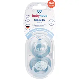 Пустушка плоска Baby-Nova з малюнком і кільцем силікон 2 шт. (3962314) - мініатюра 4