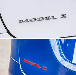 Емблема напис Model X для Tesla Хром 195х18мм пластик (на скотчі) - мініатюра 2