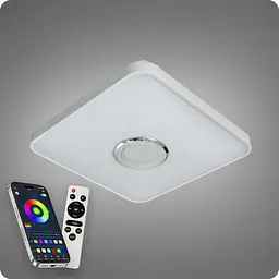 Люстра світлодіодна 517 Dlight RGB з пультом і колонкою 70Вт Білий (02176) - мініатюра 4