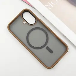 TPU+PC чохол Metal Buttons with MagSafe для Apple iPhone 16 (6.1) Золотий / Gold - мініатюра 3