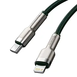 Кабель Baseus Cafule Metal Type-C to Lightning PD 20W (2m) green (CATLJK-B06) - мініатюра 6