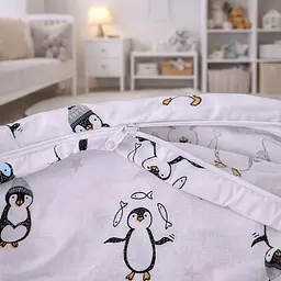 Простирадло MirSon Ranforce Elite Sweet Penguin 220x240 см (2200012577639) - мініатюра 6