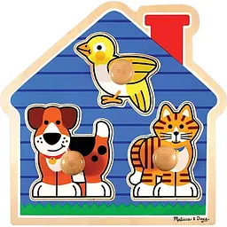 Формовый пазл Melissa&Doug Домашние животные, 3 элемента (MD2055)