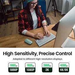 Маніпулятор миша бездротова UGREEN MU001 Portable Wireless Mouse Green - мініатюра 5