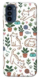 TPU чохол Demsky Cats pattern для Motorola Moto G41