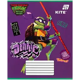 Зошит Kite Ninjia Turtles, 12 аркушів, коса лінія (NT26-235), в асортименті - мініатюра 4