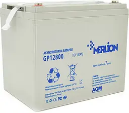Акумуляторна батарея для ДБЖ Merlion AGM 12 V / 80 А*ч (GP12800M8)