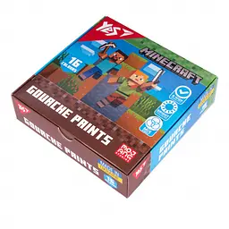 Гуашеві фарби Yes Minecraft 16 кольорів по 20 мл для малювання (230408)