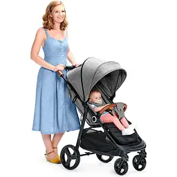 Прогулянкова коляска Kinderkraft Grande Plus Grey (KSGRAN00GRY0000) - мініатюра 6
