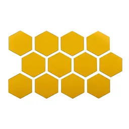 Дзеркальний декор Wall Sticker SW-00002515 акриловий самоклеючий 80х70 мм 12 шт. золото