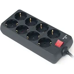 Мережевий фільтр живлення REAL-EL RS-8 Protect 5m, black (EL122300024)
