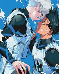Картина за номерами Синя в'язниця: Блю Лок Нагі та Шоей Баро Blue Lock Nagi and Shoei Baro 40х50 см PN BL NSB