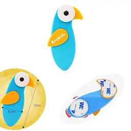 Замок для дверей Moyshm bird blue 5 х 12 см - мініатюра 2