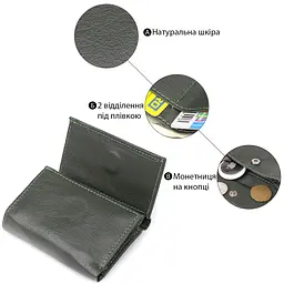 Жіночий мініатюрний гаманець із натуральної шкіри ST Leather 9,5х7,5х2 см acs0029691 - мініатюра 4