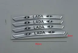 Емблема обода колеса Lada 4 шт Алюміній наклейка на диски на скотчі Сірі - мініатюра 2