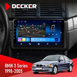 Штатна магнітола BMW 3 Series (E46) 1998-2005 Радіо модуль Decker D9-008 8x128 DSP 4G Decker (НФ-00003505)