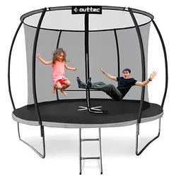 Батут Outtec Premium 12ft (374см) чорно-сірий з внутрішньою сіткою - мініатюра 6