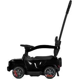 Дитяча каталка-толокар Bambi M 5795AL-2 з батьківською ручкою чорний - мініатюра 2