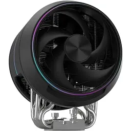 Кулер для процесора Zalman ZET 5, Black, алюміній и 5 мідних теплових трубок, 2x130 мм 600~2000RPM±10%, для Intel 115x/1200/1700/1851, AMD AM4/AM5, до 220 Вт, висота 158 мм (ZET5BLACK)