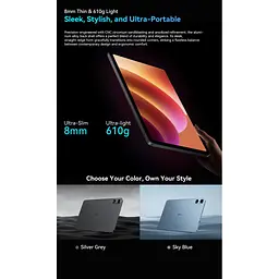 Планшет Oscal Pad 100 12.0" 6/256GB 4G (LTE) Sky Blue (6931548326335) - мініатюра 9