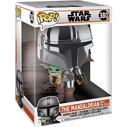 Фігурка Funko Pop! Star Wars: Мандалорець у хромі з малюком 25 см [49931] [118151] - мініатюра 4