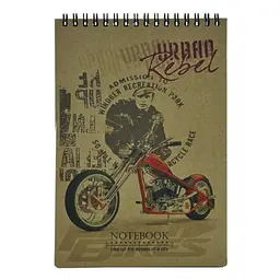 Блокнот Buromax spiral top, А5, 80sheets, KRAFT, white, perforation,assorted (BM.2473) - мініатюра 3