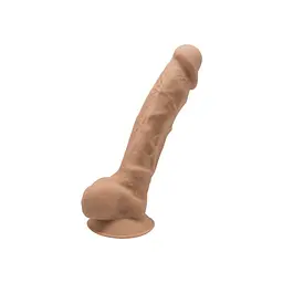 Фалоімітатор SilexD Model 1 Dildo 7" Caramel з мошонкою - мініатюра 2
