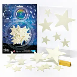 Набір сяючих наклейок 4M Glow Зірки 16 штук (00-05210) - мініатюра 2