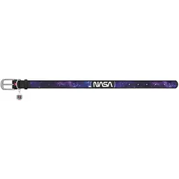Нашийник для собак Waudog Design NASA21, шкіряний, з QR паспортом, S, 27-36х1,5 см, чорний - мініатюра 2