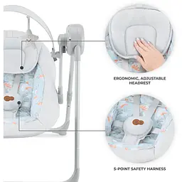 Крісло-гойдалка Kinderkraft Swingee Grey (KBSWIN00GRY0000) - мініатюра 6