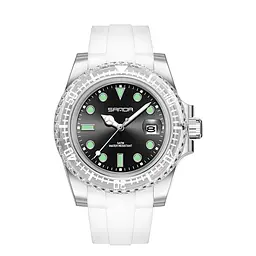 Чоловічий наручний годинник 9007 White-Black Sanda acs0030966 - мініатюра 1