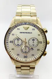 Наручний годинник чоловічий No Brand Emporio Armani Золотистий (IBW680Y) - мініатюра 2