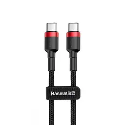 Кабель Baseus Cafule Type-C to Type-C PD 2.0 60W (1m) red/black (CATKLF-G91)