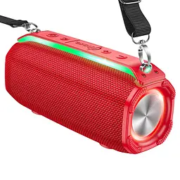 Портативна колонка HOCO HC23 IPX4, BT 5.0, 2x5W, RGB підсвічування, Red, Box