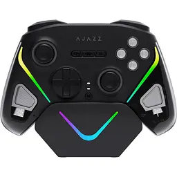 Бездротовий геймпад Ajazz GP100S RGB із зарядною станцією чорний (GP100S-B)