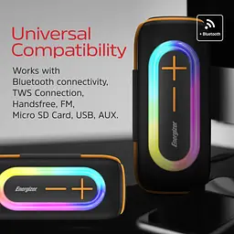 Акустична система 1.0 Energizer 20Вт Bluetooth 5.2/MicroSD/USB/AUX/FM,IPX65, 360° Sound чорна - мініатюра 5