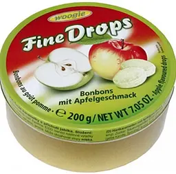 Льодяники Woogie Fine Drops зі смаком яблука 200г