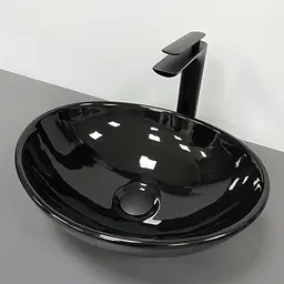 Умивальник VBI Parma black glossy накладний VBI-011021, Чорний