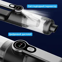 Автомобільний пилосос Yaoen 126 Ultra 110W 6000mAh (YVCNU6011B 5422) Чорний - мініатюра 4