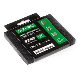 Губка шліфувальна Apro 125 x 100 x 12мм x P240