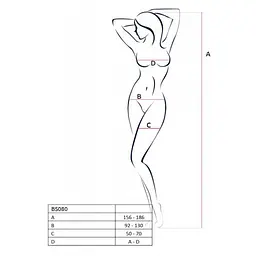 Відкритий бодістокінг Passion BS080 white One size - мініатюра 4