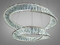 Підвісний світильник LED Diasha 548/600+400G 110Вт, 6050лм, золото, для вітальні та кухні - мініатюра 2
