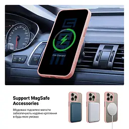 Чехол для Apple iPhone 15 Pro, Uniq MagCase, розовый, противоударный, панель-накладка с MagSafe, ударопрочный TPU+PC, с магнитом MagSafe, поддержка полноценной беспроводной зарядки, ArmorStandart (ARM75289) - мініатюра 4